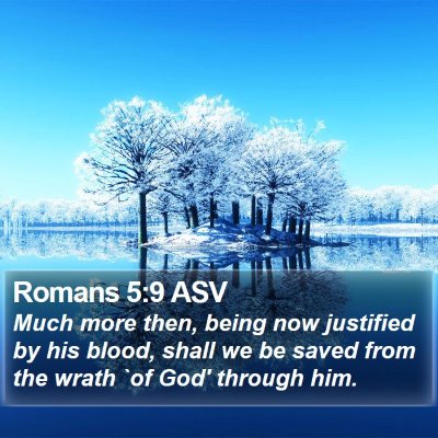 Romans 5:9 ASV Bible Verse Image
