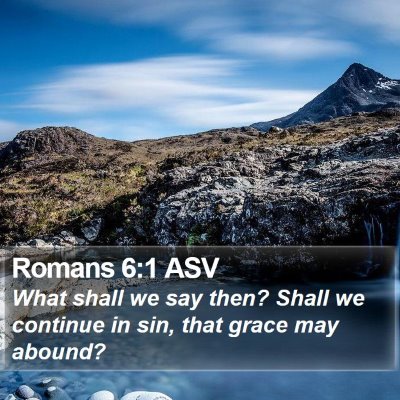 Romans 6:1 ASV Bible Verse Image