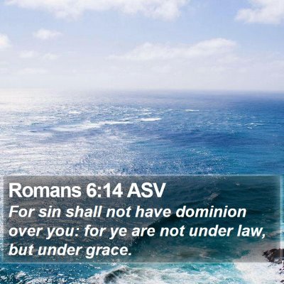 Romans 6:14 ASV Bible Verse Image