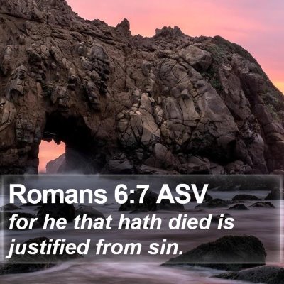 Romans 6:7 ASV Bible Verse Image