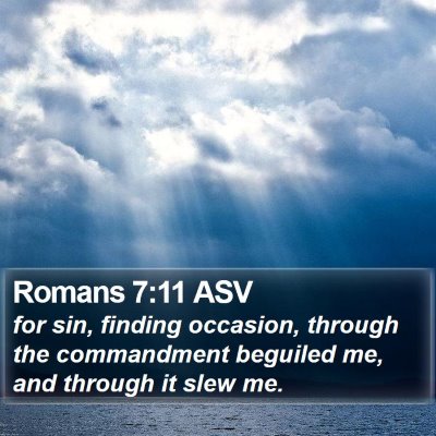 Romans 7:11 ASV Bible Verse Image