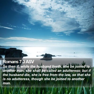 Romans 7:3 ASV Bible Verse Image