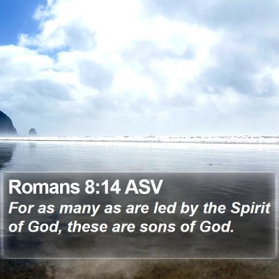 Romans 8:14 ASV Bible Verse Image