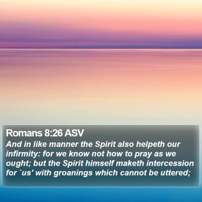 Romans 8:26 ASV Bible Verse Image