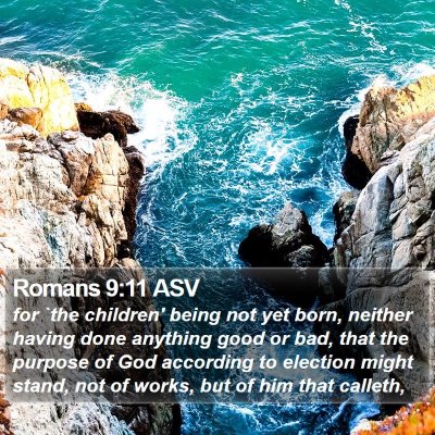 Romans 9:11 ASV Bible Verse Image