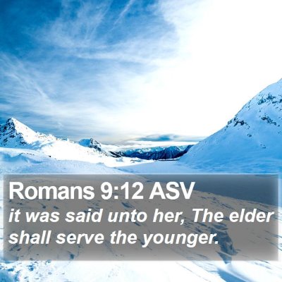 Romans 9:12 ASV Bible Verse Image