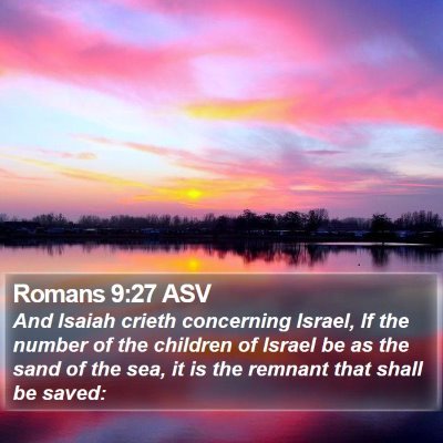 Romans 9:27 ASV Bible Verse Image