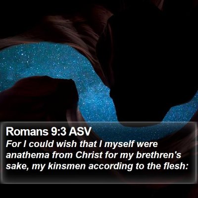 Romans 9:3 ASV Bible Verse Image