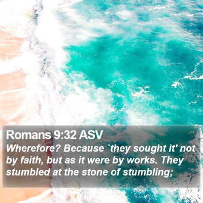 Romans 9:32 ASV Bible Verse Image