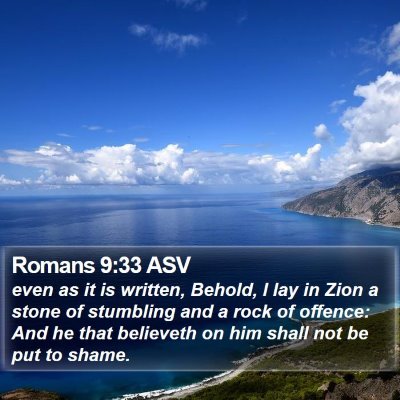 Romans 9:33 ASV Bible Verse Image