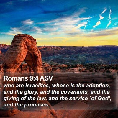 Romans 9:4 ASV Bible Verse Image