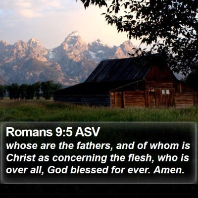 Romans 9:5 ASV Bible Verse Image
