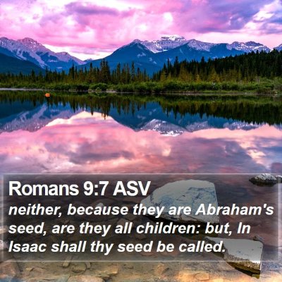 Romans 9:7 ASV Bible Verse Image