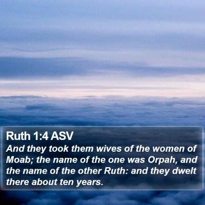 Ruth 1:4 ASV Bible Verse Image