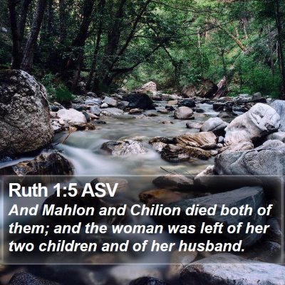 Ruth 1:5 ASV Bible Verse Image