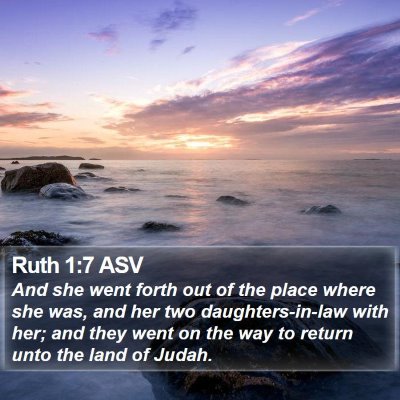 Ruth 1:7 ASV Bible Verse Image
