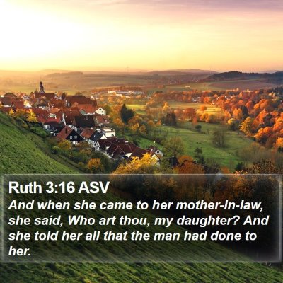 Ruth 3:16 ASV Bible Verse Image