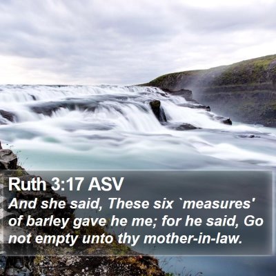 Ruth 3:17 ASV Bible Verse Image