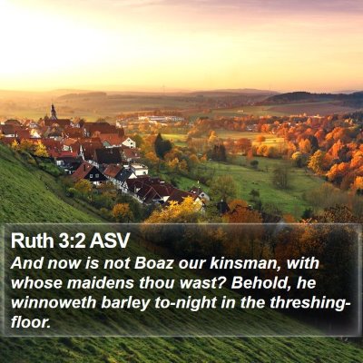Ruth 3:2 ASV Bible Verse Image