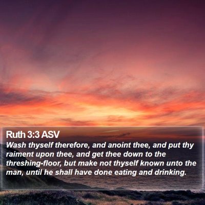 Ruth 3:3 ASV Bible Verse Image