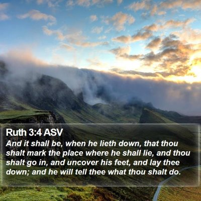 Ruth 3:4 ASV Bible Verse Image