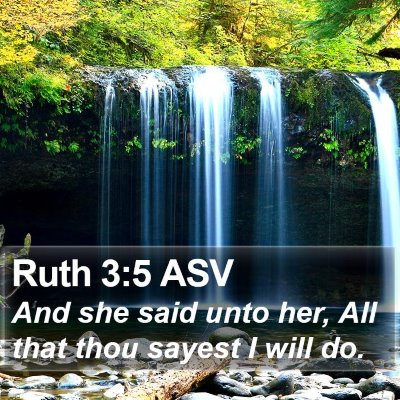 Ruth 3:5 ASV Bible Verse Image