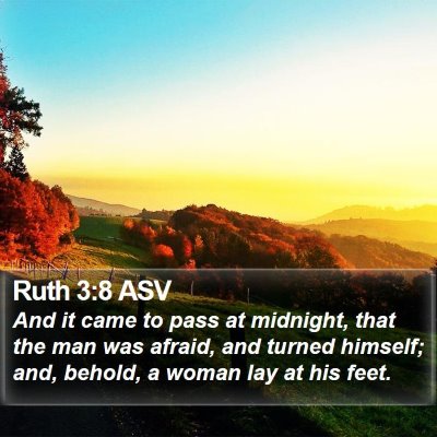 Ruth 3:8 ASV Bible Verse Image