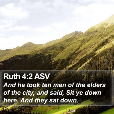 Ruth 4:2 ASV Bible Verse Image