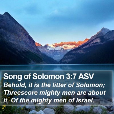 Song of Solomon 3:7 ASV Bible Verse Image