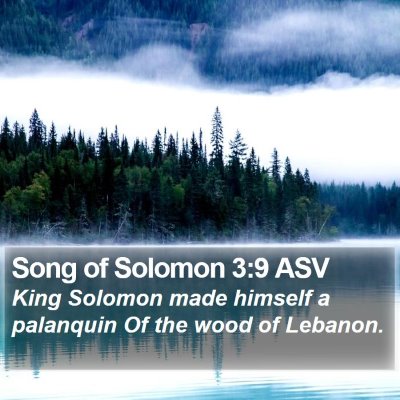 Song of Solomon 3:9 ASV Bible Verse Image