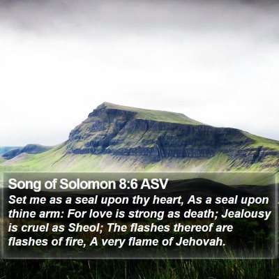 Song of Solomon 8:6 ASV Bible Verse Image