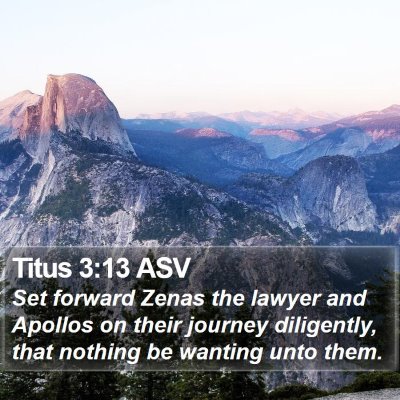 Titus 3:13 ASV Bible Verse Image