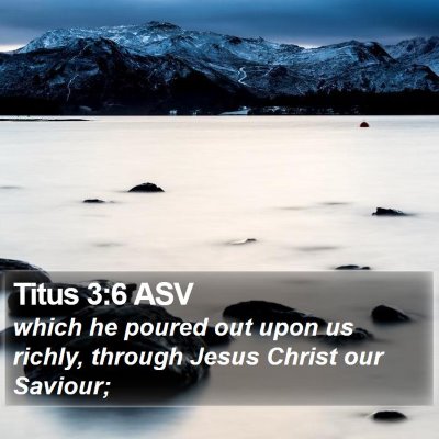 Titus 3:6 ASV Bible Verse Image