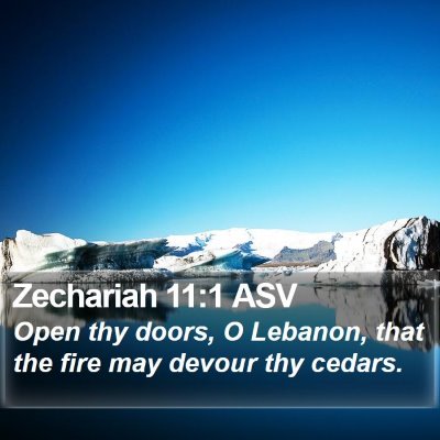 Zechariah 11:1 ASV Bible Verse Image