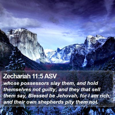 Zechariah 11:5 ASV Bible Verse Image