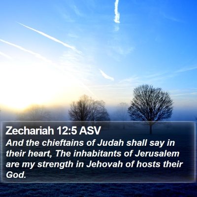 Zechariah 12:5 ASV Bible Verse Image