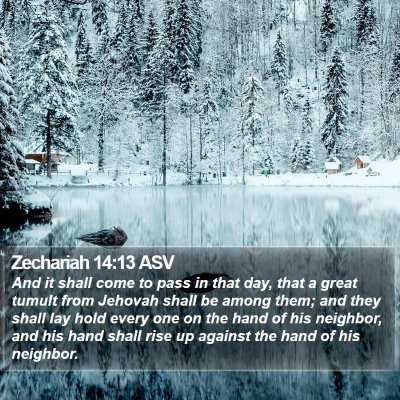 Zechariah 14:13 ASV Bible Verse Image