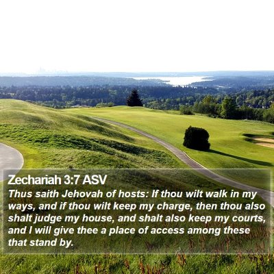 Zechariah 3:7 ASV Bible Verse Image