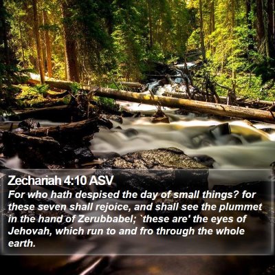 Zechariah 4:10 ASV Bible Verse Image