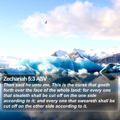 Zechariah 5:3 ASV Bible Verse Image