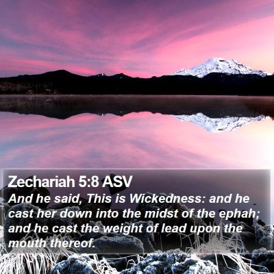 Zechariah 5:8 ASV Bible Verse Image