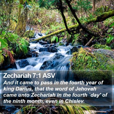 Zechariah 7:1 ASV Bible Verse Image