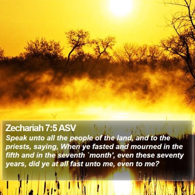 Zechariah 7:5 ASV Bible Verse Image