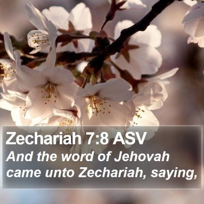 Zechariah 7:8 ASV Bible Verse Image