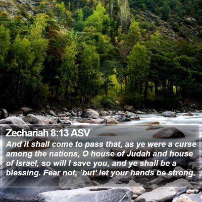 Zechariah 8:13 ASV Bible Verse Image