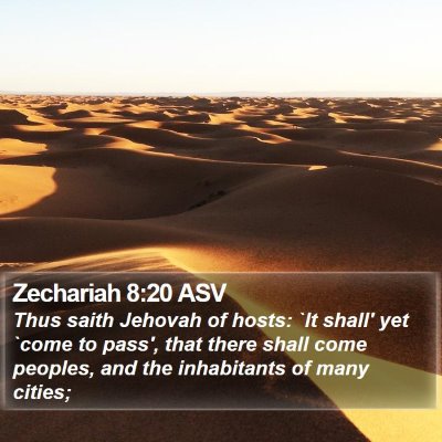 Zechariah 8:20 ASV Bible Verse Image