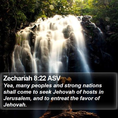 Zechariah 8:22 ASV Bible Verse Image