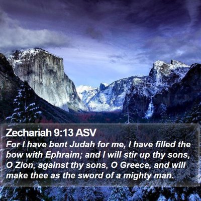Zechariah 9:13 ASV Bible Verse Image