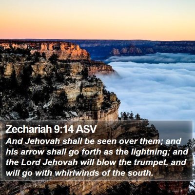 Zechariah 9:14 ASV Bible Verse Image