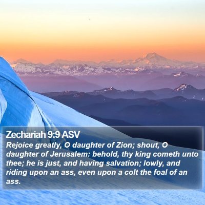 Zechariah 9:9 ASV Bible Verse Image